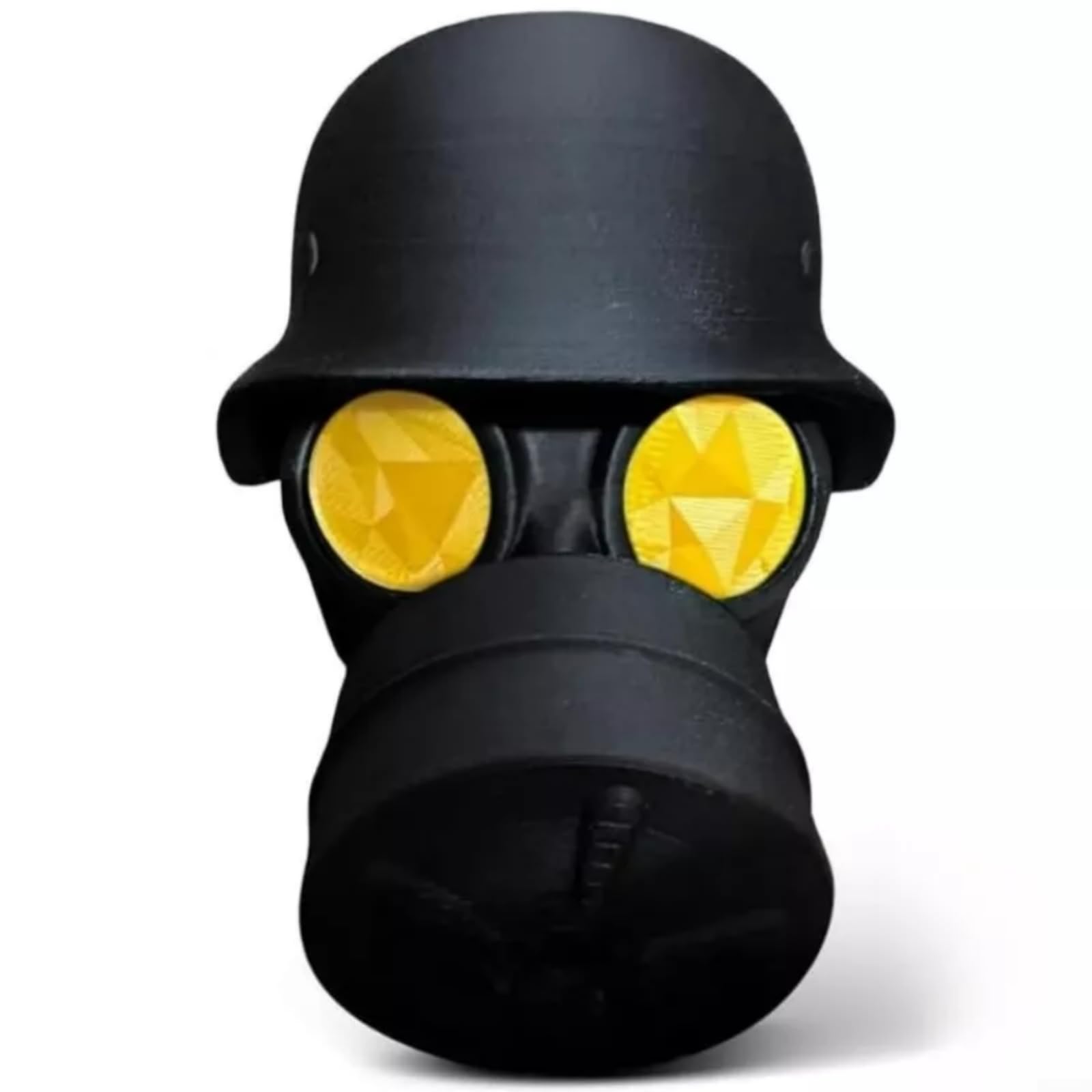 Stilvolle Abdeckung für Anhängerkupplung, 11 x 8,5 x 8 cm, Abdeckung für Abschleppwagen-Haken mit auffälligem Gasmasken-Design für verbesserte Optik (gelb) von Serenophile