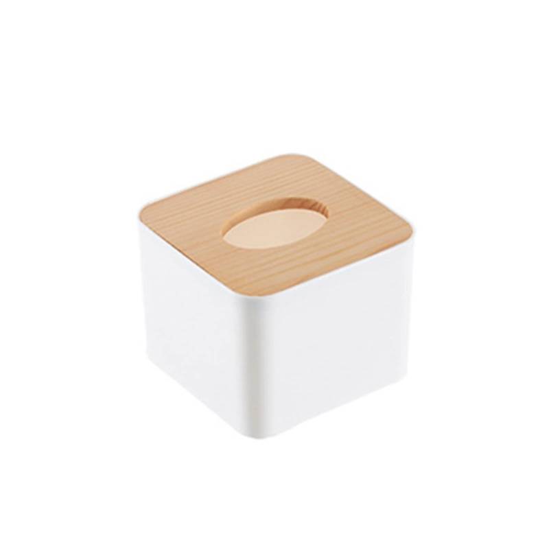 Serlium Tissue Box Halter Holz Tissue Box Abdeckung für Einweg-Papier-Gesichts-Gewebe große Kapazität Abnehmbarer Mini Tissue Lager behälter für Badezimmer(Quadrat) von Serlium