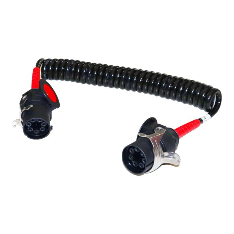 Sertplas 7 Polig 24V-ADR Spiral Kabel ABS/EBS Elektrowendel mit Steckern 4M LKW, Anhängerkabel von Sertplas