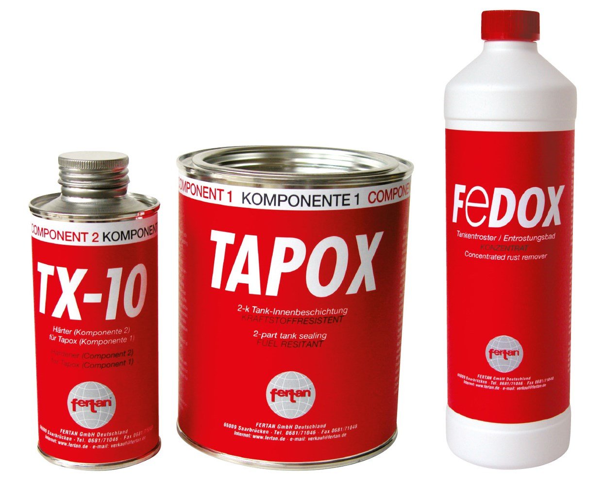Set Fertan Tapox Tank-Innenbeschichtung & Fedox Tankentroster Tanksanierung von Set Fertan Tapox Tank-Innenbeschichtung & Fedox Tankentroster Tanksanierung