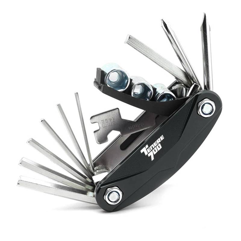 Motorrad-Schraubendreher-Reparatur-Werkzeugsatz, K Für Ya&maha TENERE 700 Tenere700 XTZ 700 T700 XTZ700 2024 Neues Motorrad-CNC-Aluminium-Zubehör-Werkzeug-Reparatur-Schraubendreher-Set(B-2) von Seulomo