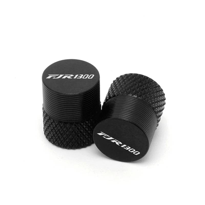Ventileinsatzkappen für Motorräder Für FJR1300 FJR 1300 XJR1300 XJR 1300 2004-2015 Motorradzubehör CNC-gefräste Ventilkappen Für Felgen Und Reifen(FJR1300 Black) von Seulomo