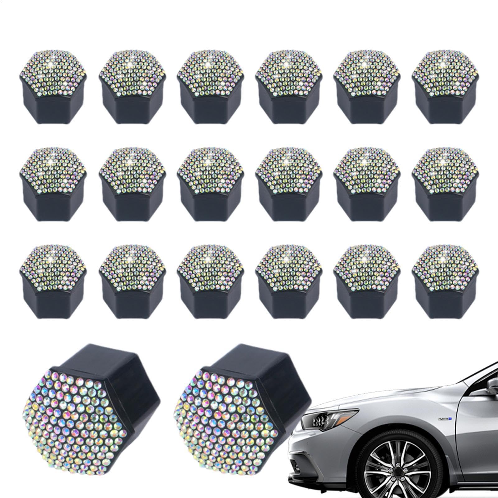 Sghtil Radmutternabdeckungen - Funkelnde Bolzenabdeckungen 20er Set - Dekorative Kratzfeste Radkappen Für LKW Transporter Mit Felgendekor Sghtil Radmutternabdeckungen - Funkelnde Bolzenabdeckungen 20er Set - Dekorative Kratzfeste Radkappen Für LKW Transporter Mit Felgendekor von Sghtil