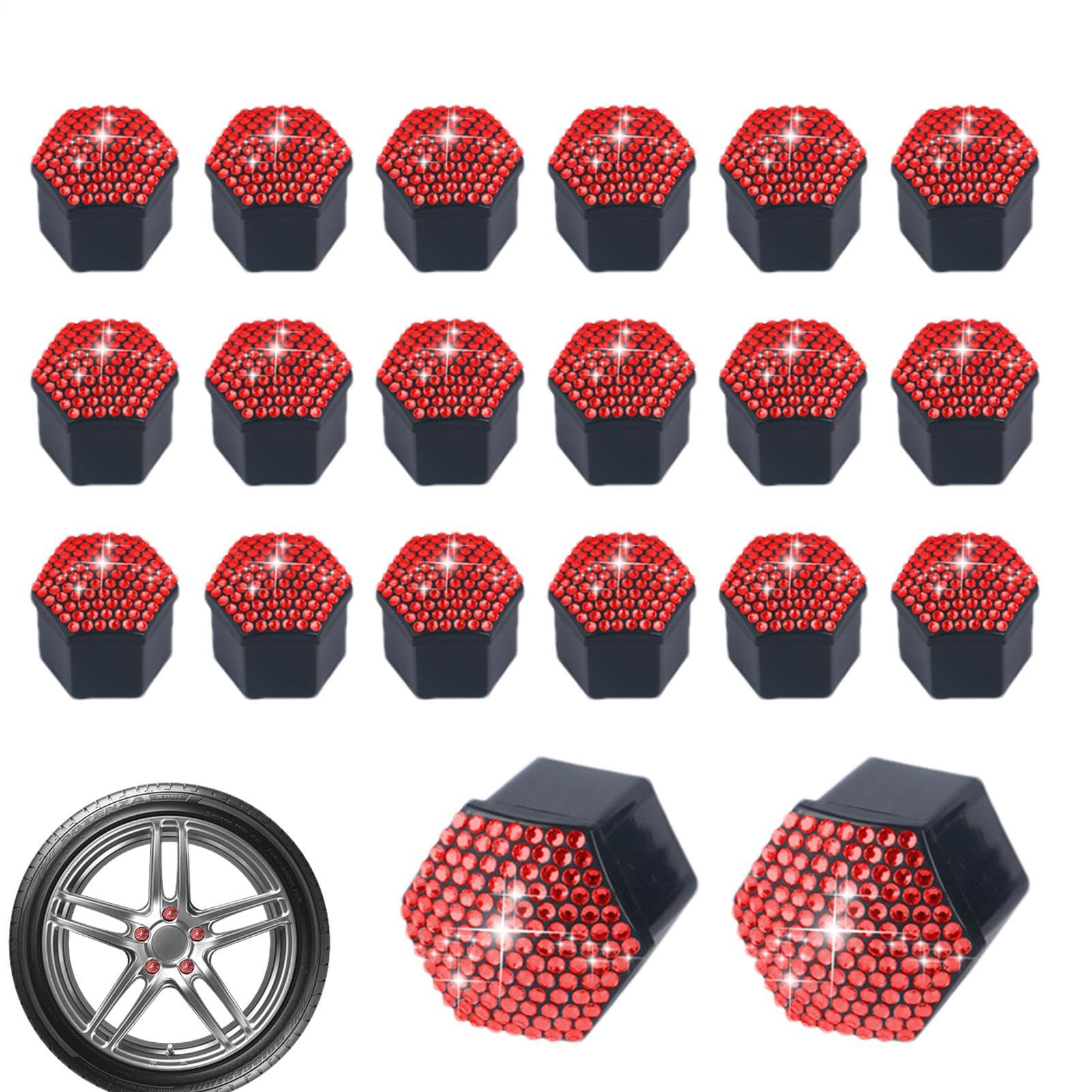 Sghtil Radmutternabdeckungen | Glänzende Radschraubenabdeckung Set 20 Stück - Dekorative Kratzfeste Radkappen Für LKW Transporter Mit Felgendekor Sghtil Radmutternabdeckungen | Glänzende Radschraubenabdeckung Set 20 Stück - Dekorative Kratzfeste Radkappen Für LKW Transporter Mit Felgendekor von Sghtil