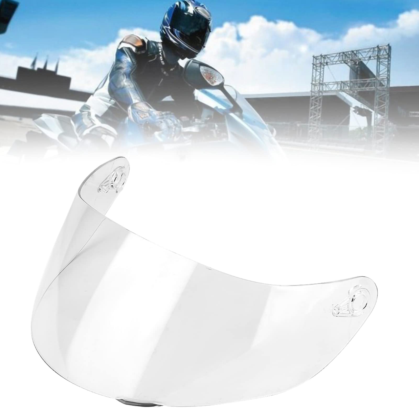 Helmvisier Kratzfester Helmschutz Full Face PC Flexibler Ersatz für Motorrad K5 K5-S K3 SV K1 (Transparent) von Shanrya