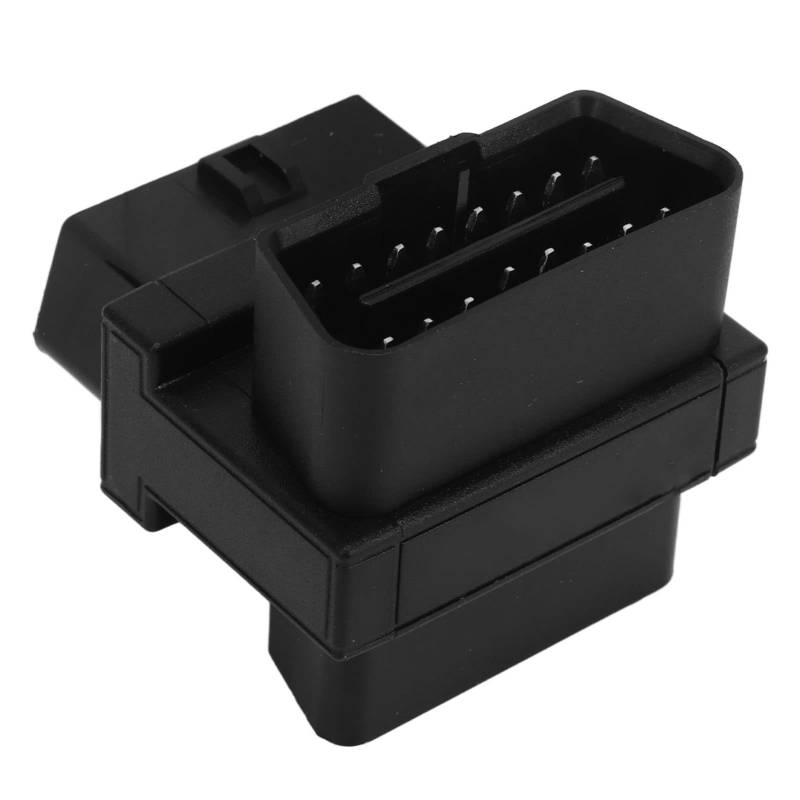 OBD-Splitter-Anschluss, Tragbarer 16-poliger OBD2-Adapter, Langlebig, Einfach zu Bedienen, 16-poliger Stecker auf 2 Weibliche ABS-Taschengröße für Diagnose-Extender von Shanrya