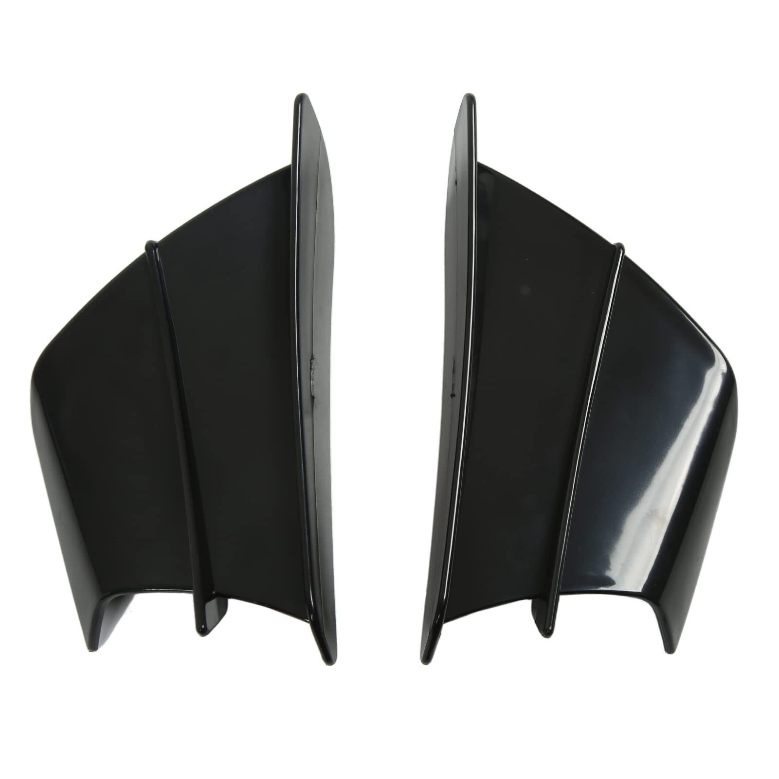 Shanrya Verkleidungsflügel vorne, 3D gebogene Oberfläche, einzigartiges Design, Motorrad-Seitenspoiler für R1 R3 R25 (Schwarz glänzend) von Shanrya