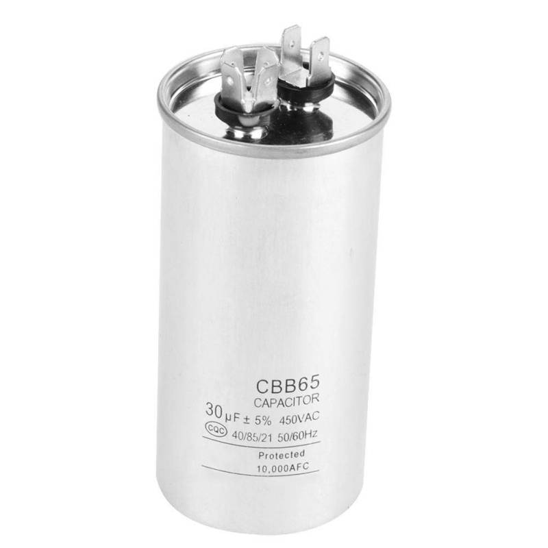 CBB65 AC Kondensator, 30uF AC 450V Motor Klimaanlage Kühlschrank Kondensator Zylinderkondensator von Sharainn