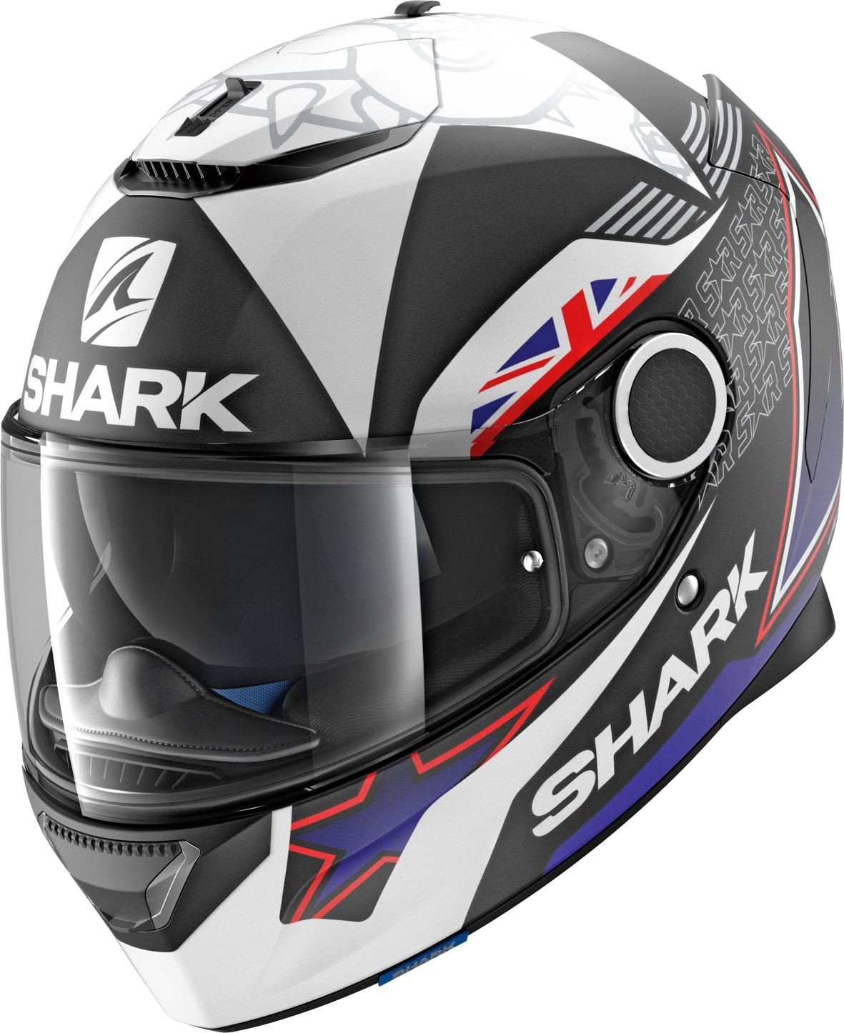 SHARK Motorradhelm Hark Spartan Redding Mat, Schwarz/Blau, Größe S von SHARK