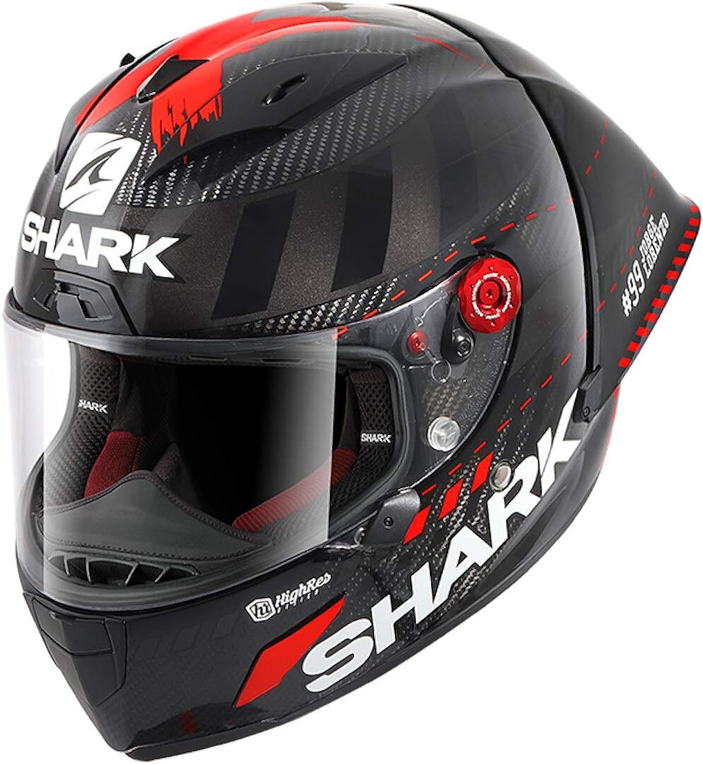 Shark, Casque intégral moto Race R Pro GP Lorenzo Winter carbon grau rot, DAR, L von SHARK