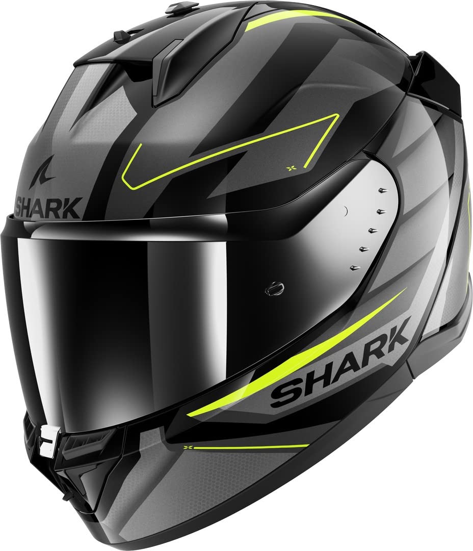 SHARK, Integralhelme Motorrad D-SKWAL 3 SIZLER Black Anthracite Yellow Kay, XS von SHARK
