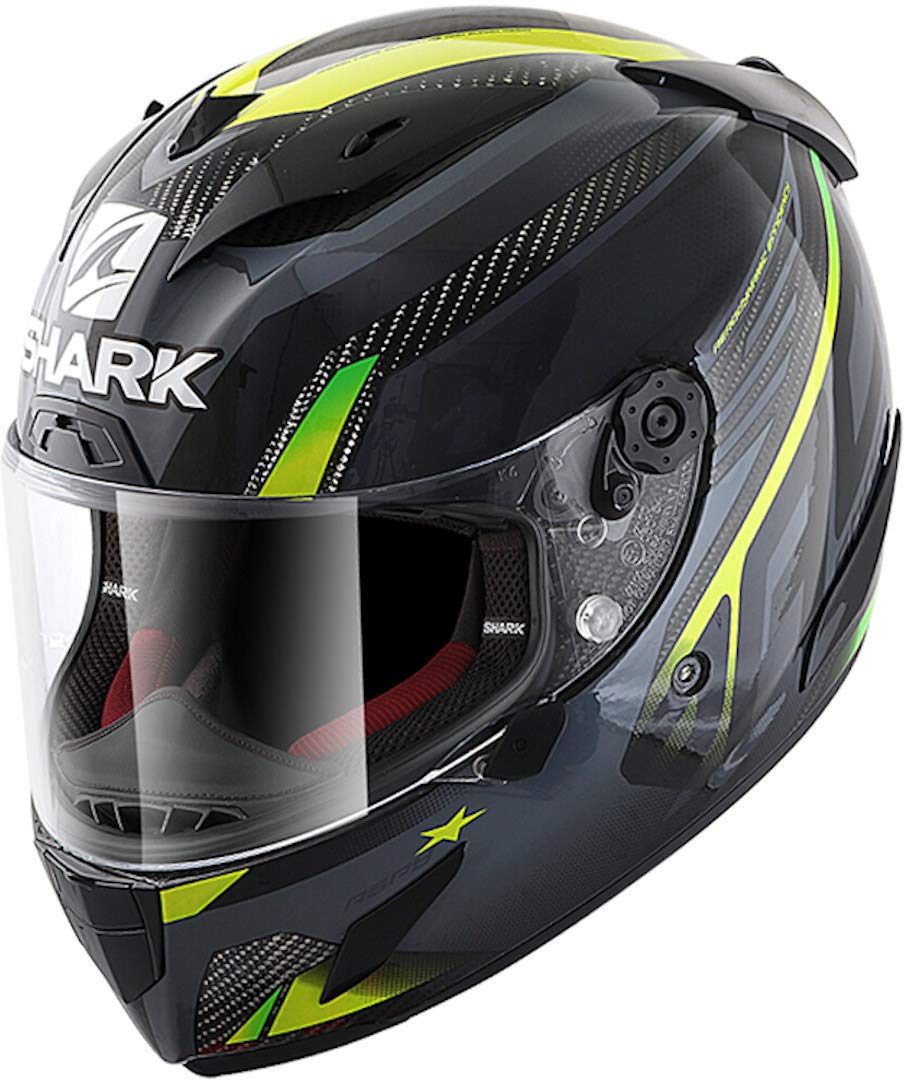 Shark, Motorradhelm Race R Pro Aspy CARBON, grau gelb DAY, M von SHARK