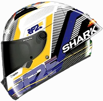 Shark Aeron-GP Raul Fernandez Signature, Integralhelm - Schwarz/Weiß/Blau/Gelb - XXL von Shark