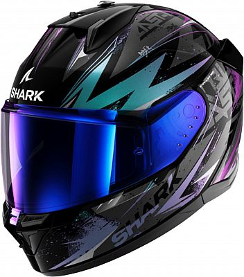 Shark D-Skwal 3 Blast-R, Integralhelm - Schwarz/Grau/Türkis - L Shark D-Skwal 3 Blast-R, Integralhelm - Schwarz/Grau/Türkis - L von Shark