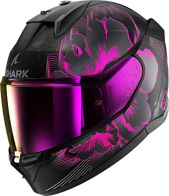 Shark D-Skwal 3 Mayfer, Integralhelm - Matt Schwarz/Violett/Dunkelgrau - XS von Shark