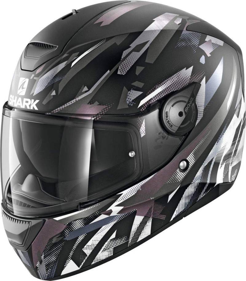 SHARK Herren NC Motorrad Helm, Schwarz/Grau, XL von SHARK