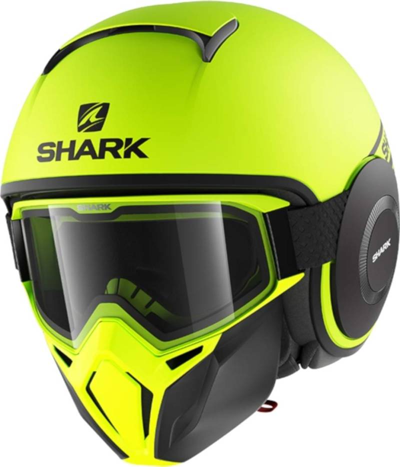 SHARK Herren NC Motorrad Helm, Gelb, XS von SHARK
