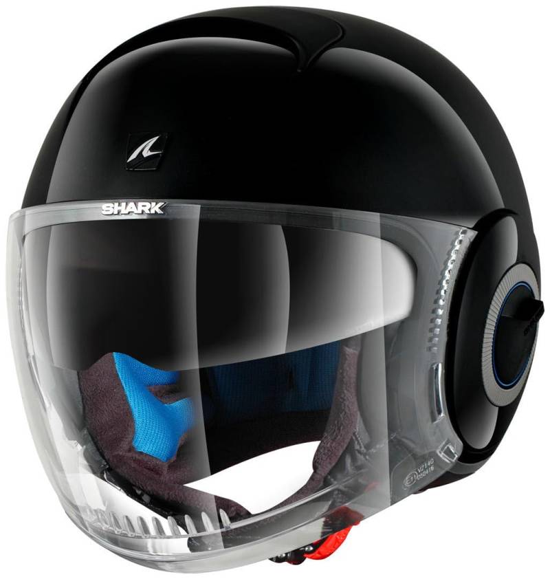 SHARK Motorradhelm Nano Blank, Schwarz, Größe XS von SHARK