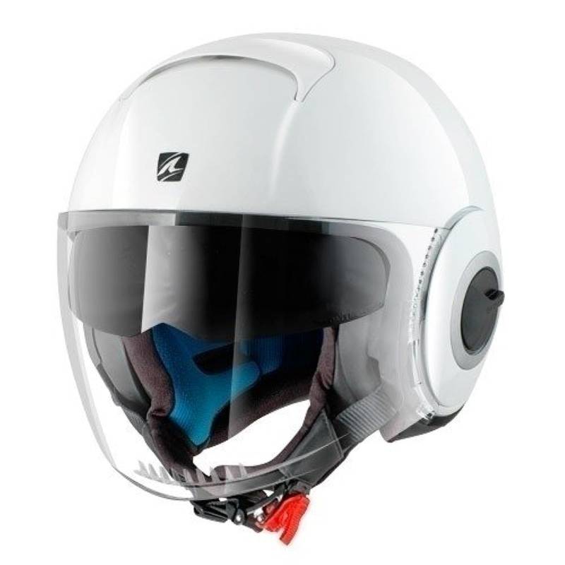 SHARK Motorradhelm Nano Blank, Weiß, Größe XS von SHARK