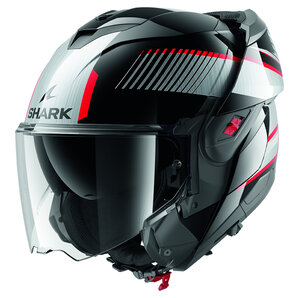 Shark Oxo Sikter Klapphelm Schwarz Silber Rot Shark Oxo Sikter Klapphelm Schwarz Silber Rot von Shark