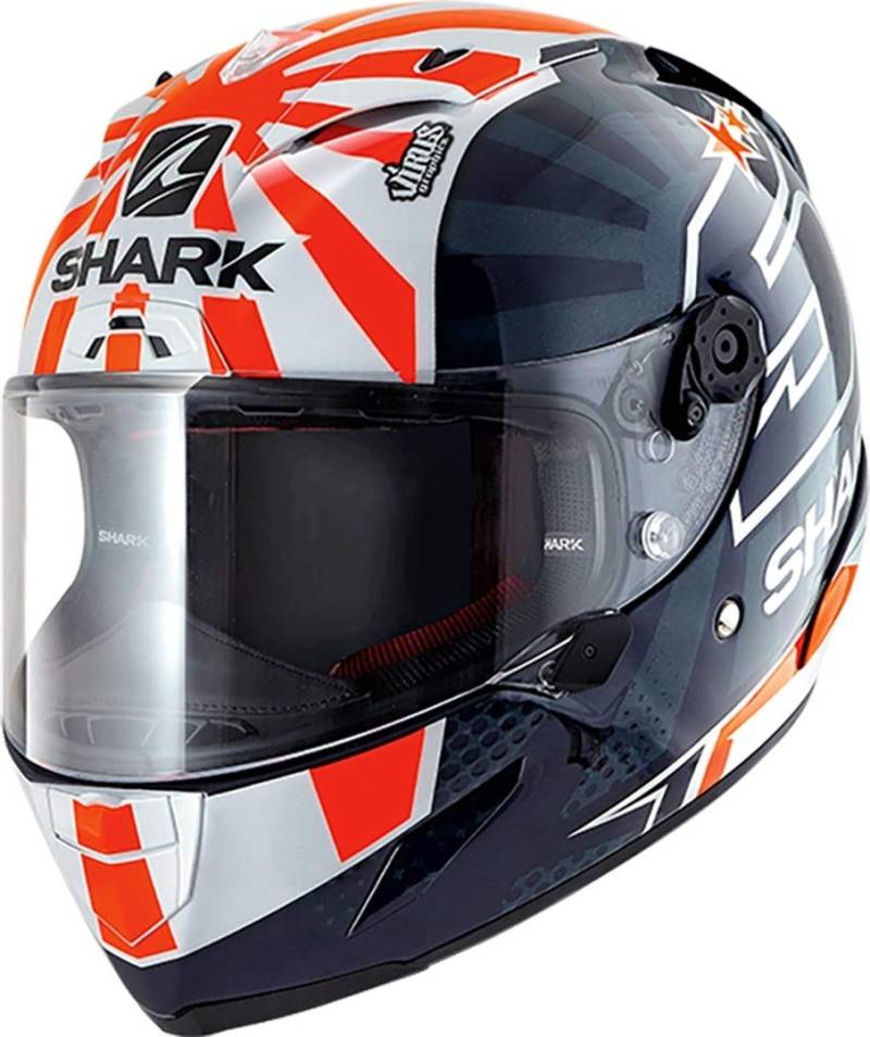 SHARK Motorradhelm RACE-R PRO ZARCO 2019 BWO, Schwarz/Weiss/Orange, XL von SHARK