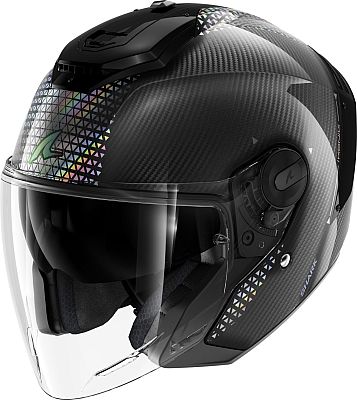 Shark RS Jet Carbon Ikonik, Jethelm - Schwarz/Regenbogen - S Shark RS Jet Carbon Ikonik, Jethelm - Schwarz/Regenbogen - S von Shark