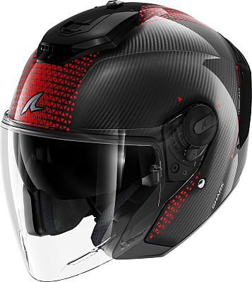 Shark RS Jet Carbon Ikonik, Jethelm - Schwarz/Rot - S Shark RS Jet Carbon Ikonik, Jethelm - Schwarz/Rot - S von Shark