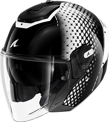 Shark RS Jet Stride, Jethelm - Schwarz/Weiß - XS Shark RS Jet Stride, Jethelm - Schwarz/Weiß - XS von Shark