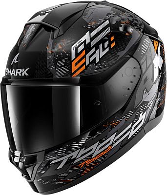 Shark Ridill 2 Molokai, Integralhelm - Schwarz/Silber/Orange - XXL von Shark