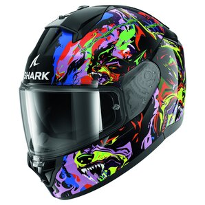 Shark Ridill 2 Raging Beast Integralhelm Schwarz Gelb Lila Grün Blau von Shark