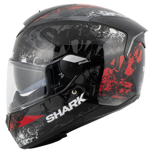 Shark Skwal Nuk Hem Louis Edition Integralhelm Schwarz Rot von Shark