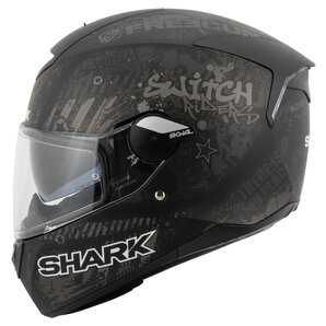 Shark Skwal Switch Riders 2 Louis Edition, Integralhelm Matt Anthrazit Schwarz Silber von Shark