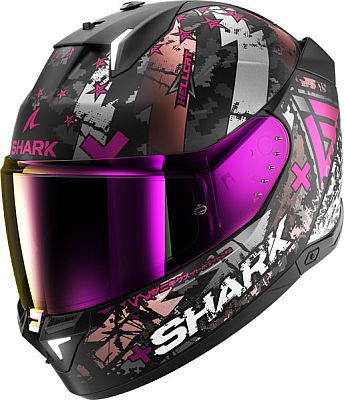 Shark Skwal i3 Hellcat, Integralhelm - Matt Schwarz/Silber/Lila - S von Shark