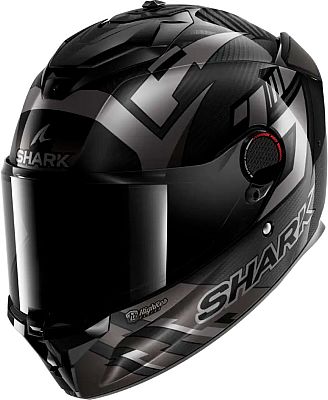 Shark Spartan GT Pro Carbon Zarco TR, Integralhelm - Schwarz/Dunkelgrau/Silber - S von Shark