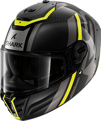 Shark Spartan RS Carbon Shawn, Integralhelm - Schwarz/Gelb/Dunkelgrau - XXL von Shark