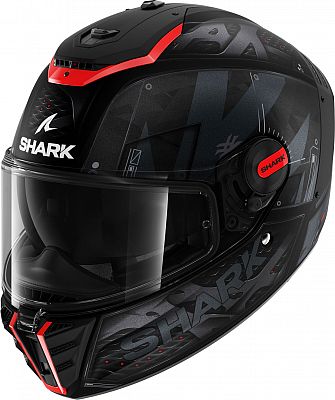 Shark Spartan RS Stingrey, Integralhelm - Matt Schwarz/Grau/Rot - L von Shark