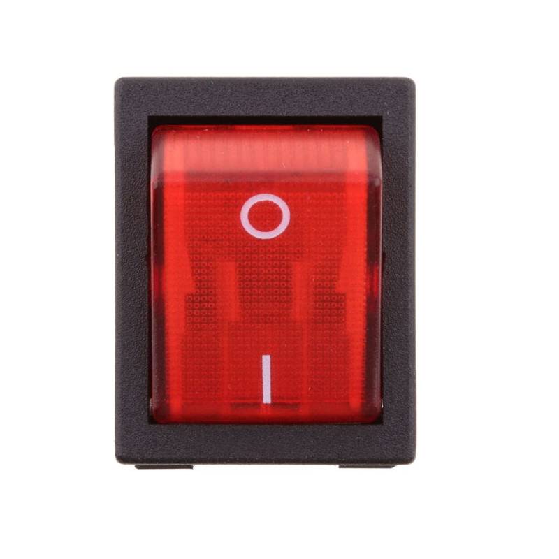 Sharplace 1 Beleuchtete Wippschalter Doppelpol-4-polige- Kippschalter für 12V Auto, LKW, Auto-Teil, Schwarz und Rot von Sharplace