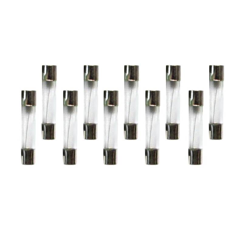 Sharplace 10 Pcs Type Glass Tube Fuses 6x30mm 250V 25A von Sharplace