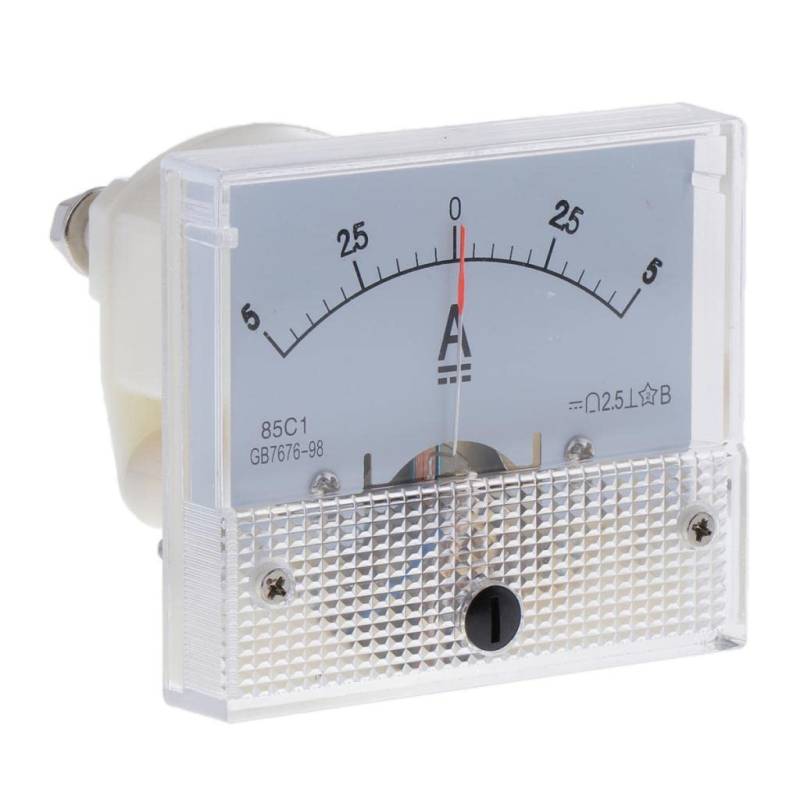 Sharplace 2X Analoges Strommessgerät DC Amperemeter für Stromkreisprüfung Ampere 1 Stück 0 1A/0 5A/0 10A Zur Auswahl von Sharplace