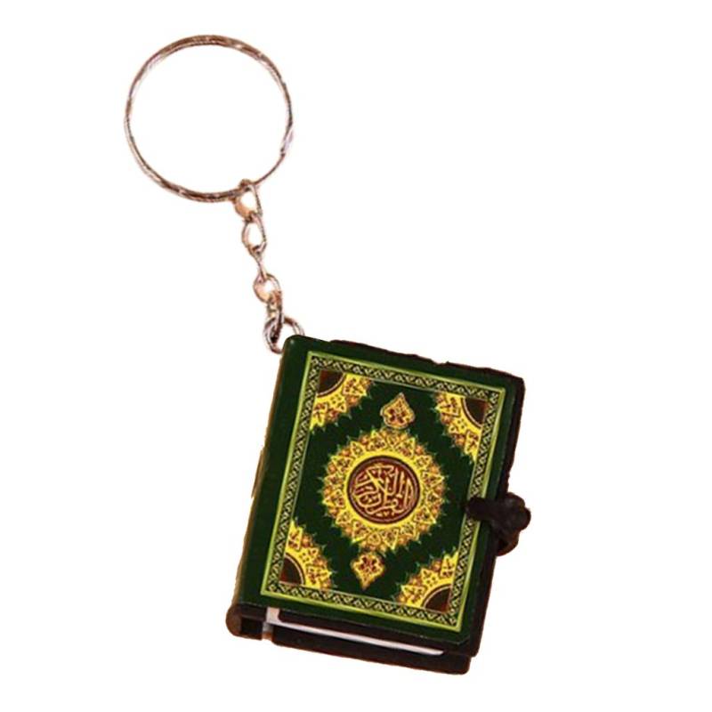 Sharplace Koranbuch Echtpapier Schlüsselanhänger Arabisch Der Koran Schlüsselanhänger Charm Memorial von Sharplace