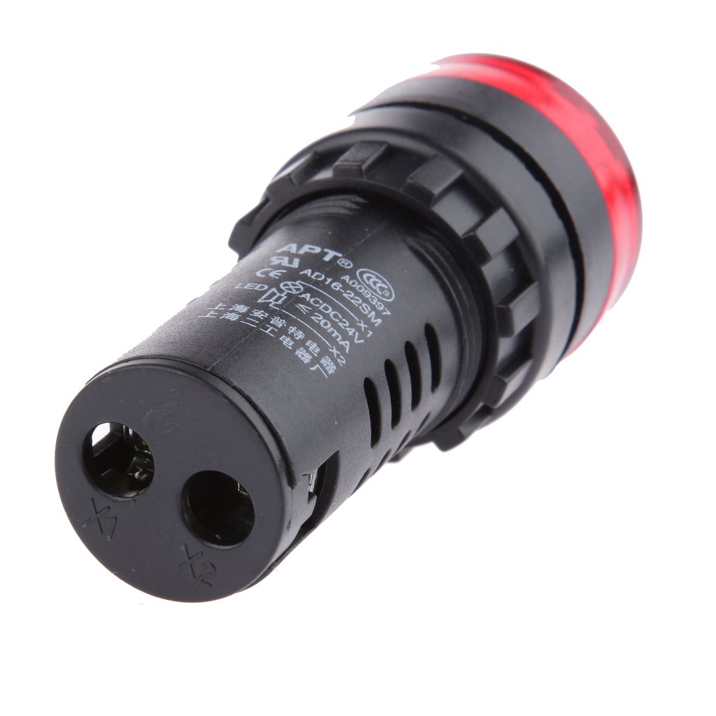 Sharplace LED Kontrolllampe mit D16-22SM 24V, Rot von Sharplace