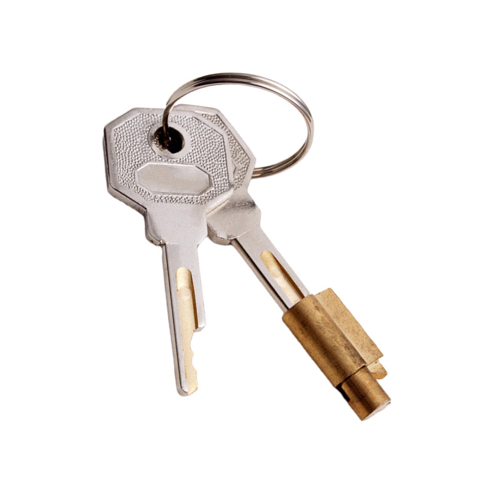 Sharplace Zylinderschloss mit 2 Schlüsseln, Schrankschloss mit Schlüsseln, kleine Türen, Schränke, Mini-Kühlschrankschlösser für Kinder, einfach zu von Sharplace