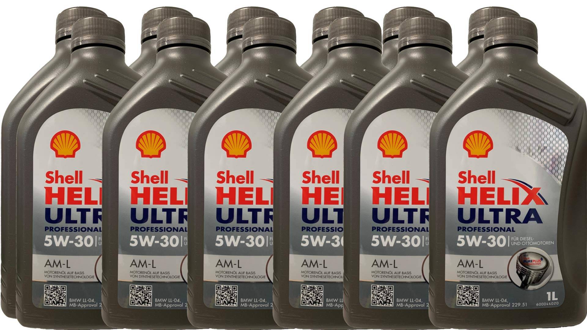 12L 12 Liter SHELL Motoröl Öl HELIX ULTRA Professional AM-L 5W30 für BMW LL-04 12L 12 Liter SHELL Motoröl Öl HELIX ULTRA Professional AM-L 5W30 für BMW LL-04 von Shell
