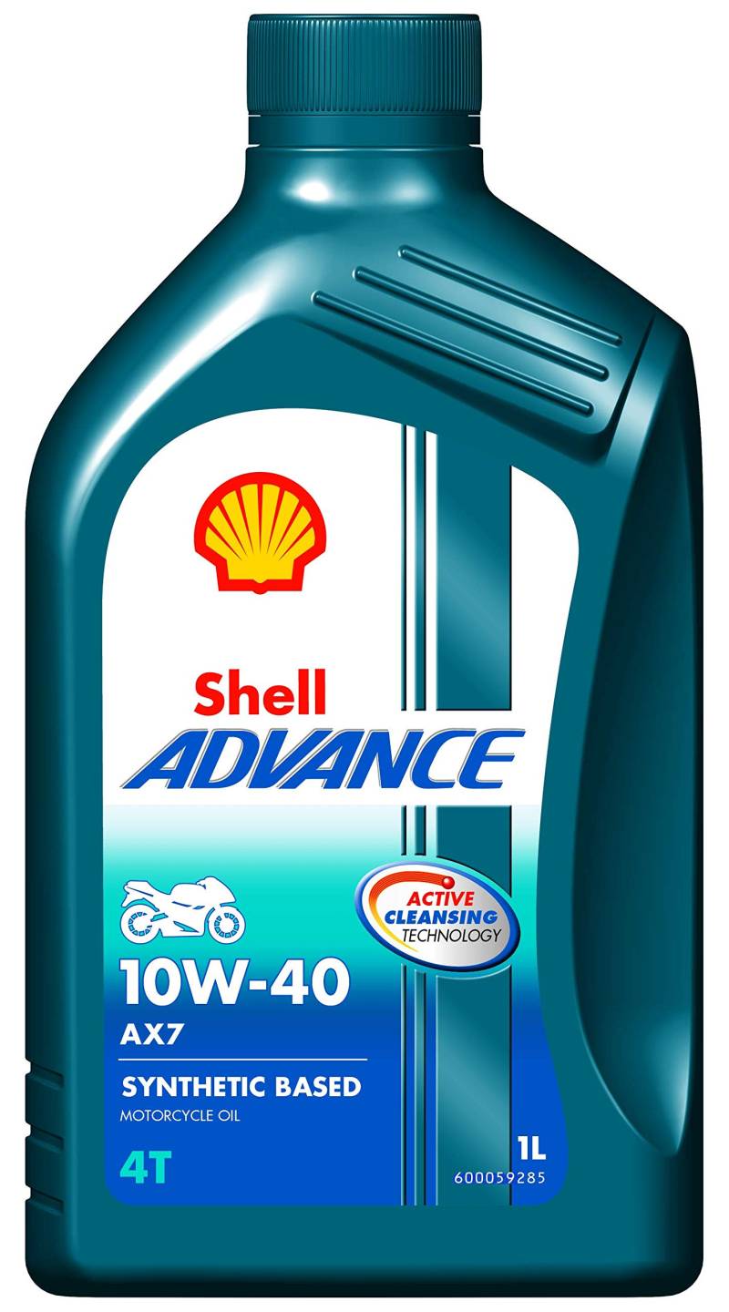 Shell 550053815 Advance 4T AX7 10W40 (SM/MA2), Blau, One Size von Shell