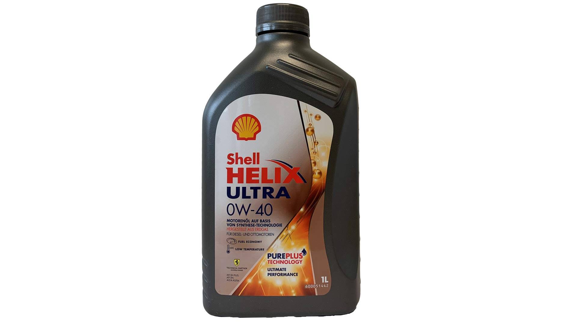 Shell Helix Ultra 5W-40 Synthetisches Motorenöl SHE-093, 1 Liter von Shell Helix Ultra