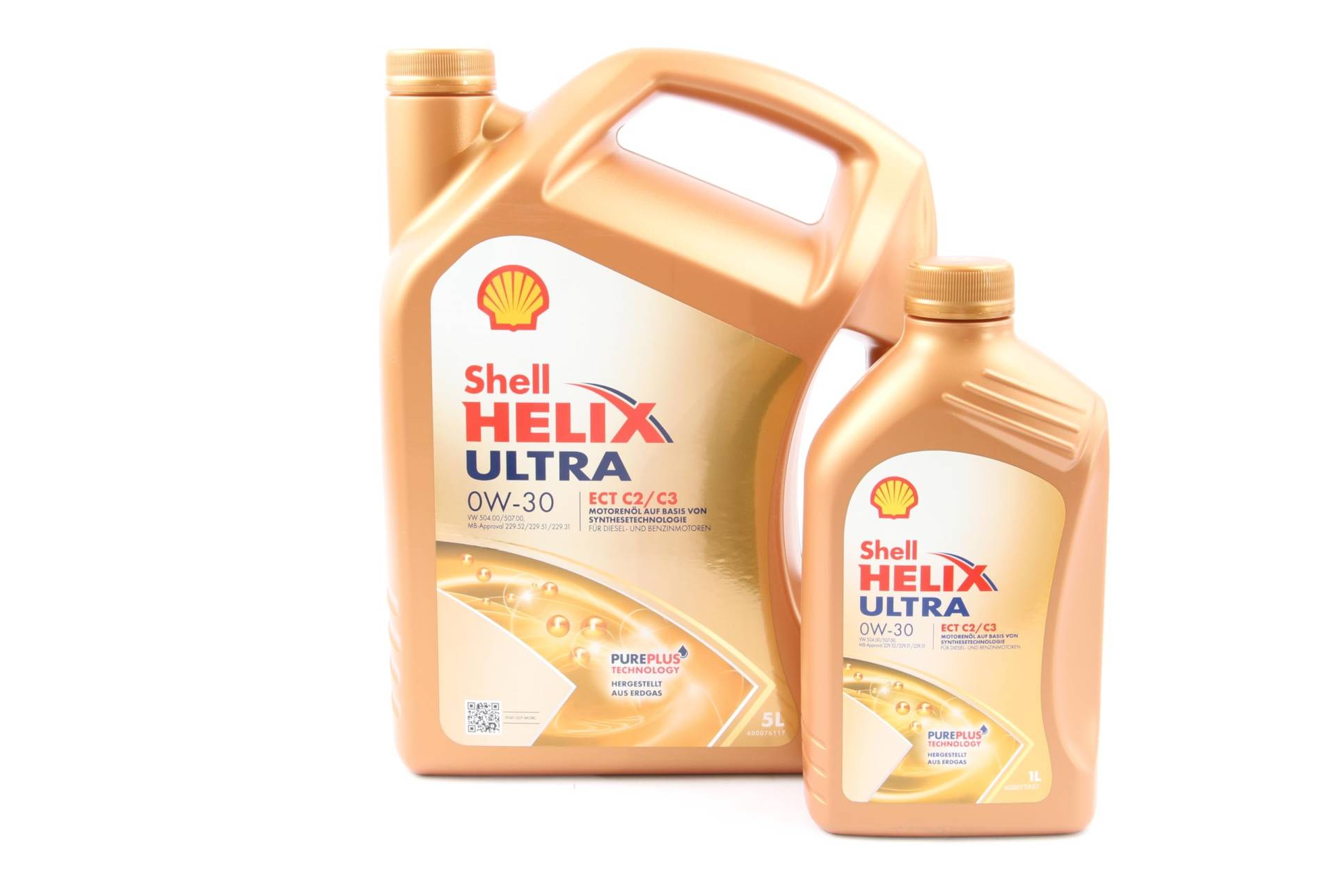 Shell Helix Ultra ECT C2 / C3 0W-30 1x5+1x1 Liter Motoröl von Shell