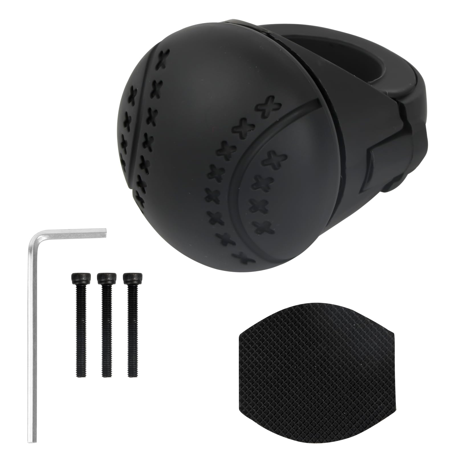 Shengxi Auto Lenkradknopf Schwarzer Silikon Power Griff Spinner Universal Lenkradspinnknopf Lenkhilfe 360°Drehbarer Lenkradknopf für Autos Traktor Rasentraktor Boot Gabelstapler Shengxi Auto Lenkradknopf Schwarzer Silikon Power Griff Spinner Universal Lenkradspinnknopf Lenkhilfe 360°Drehbarer Lenkradknopf für Autos Traktor Rasentraktor Boot Gabelstapler von Shengxi
