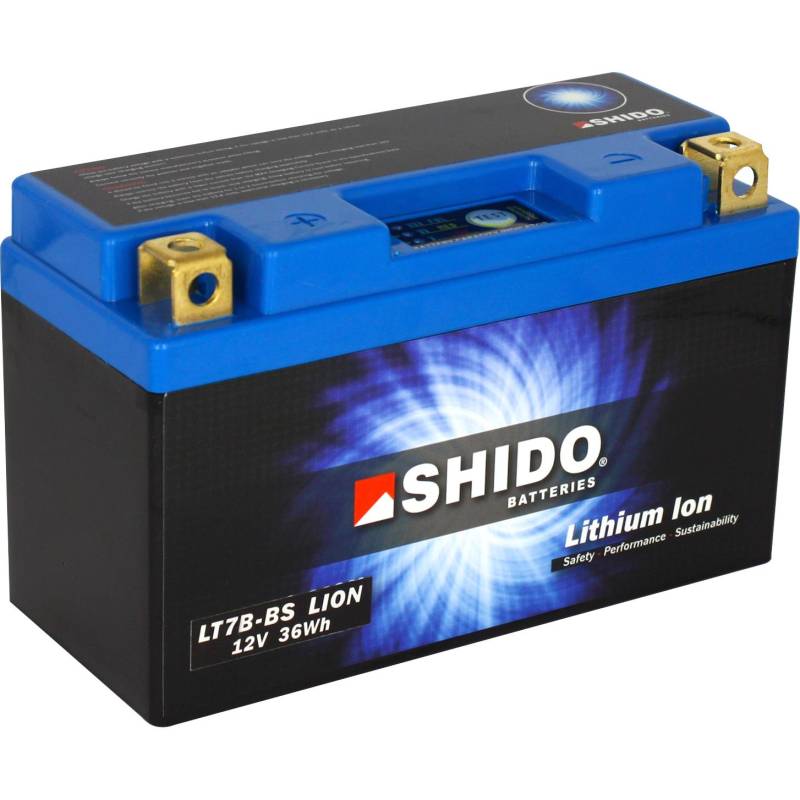 Shido Batterie Lithium LT7B-BS, 12V, 3Ah (YT7B-4/YT7B-BS) von Shido