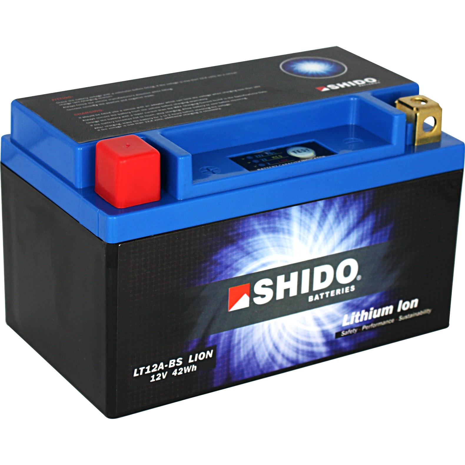 Shido Lithium Batterie LT12A-BS, 12V, 3,5Ah (YT12A-BS) von Shido