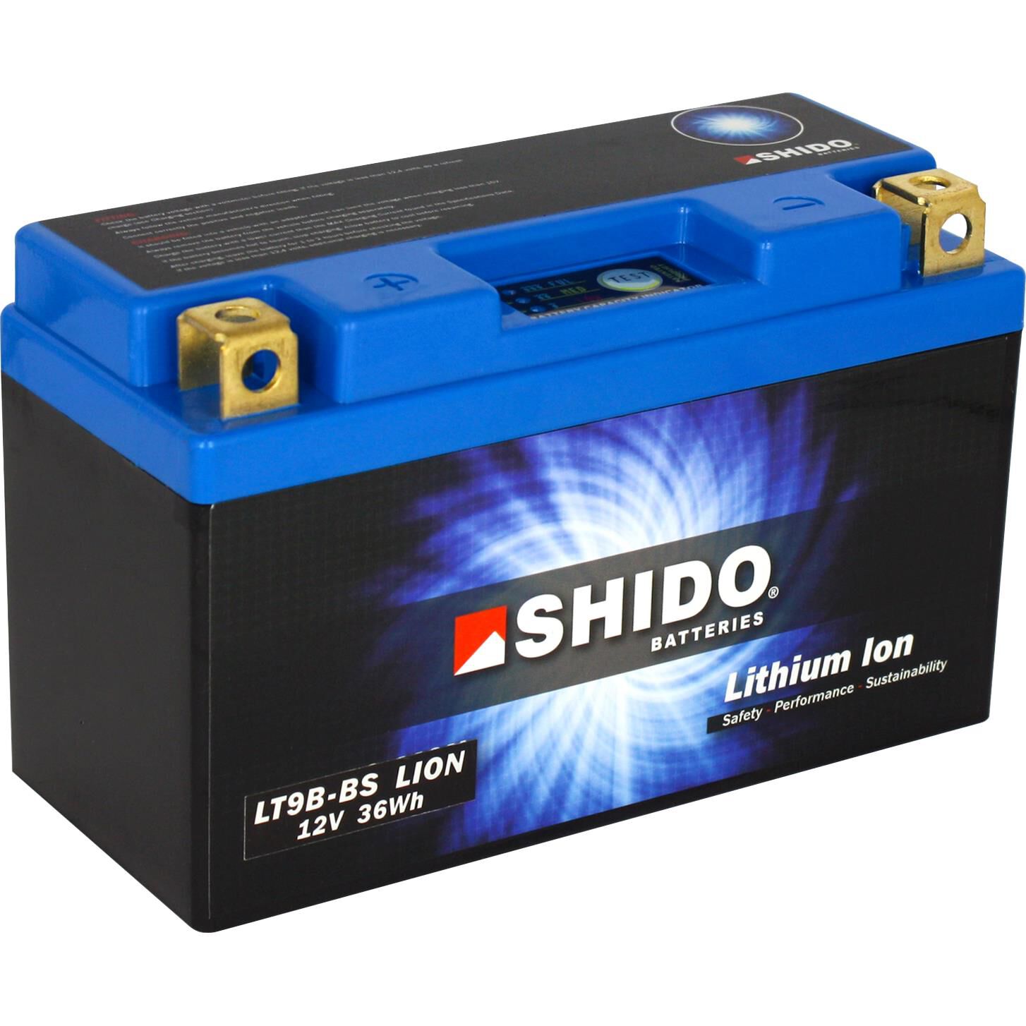 Shido Lithium Batterie LT9B-BS, 12V, 3Ah (YT9B-BS) von Shido